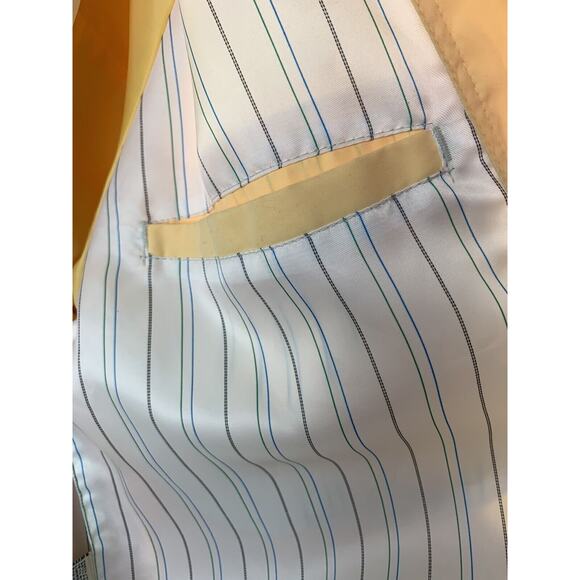 Aberdeen Collection Mens Medium Long Sleeve Full‎ Zip Yellow Pocket Bomber NWOT - Picture 7 of 8